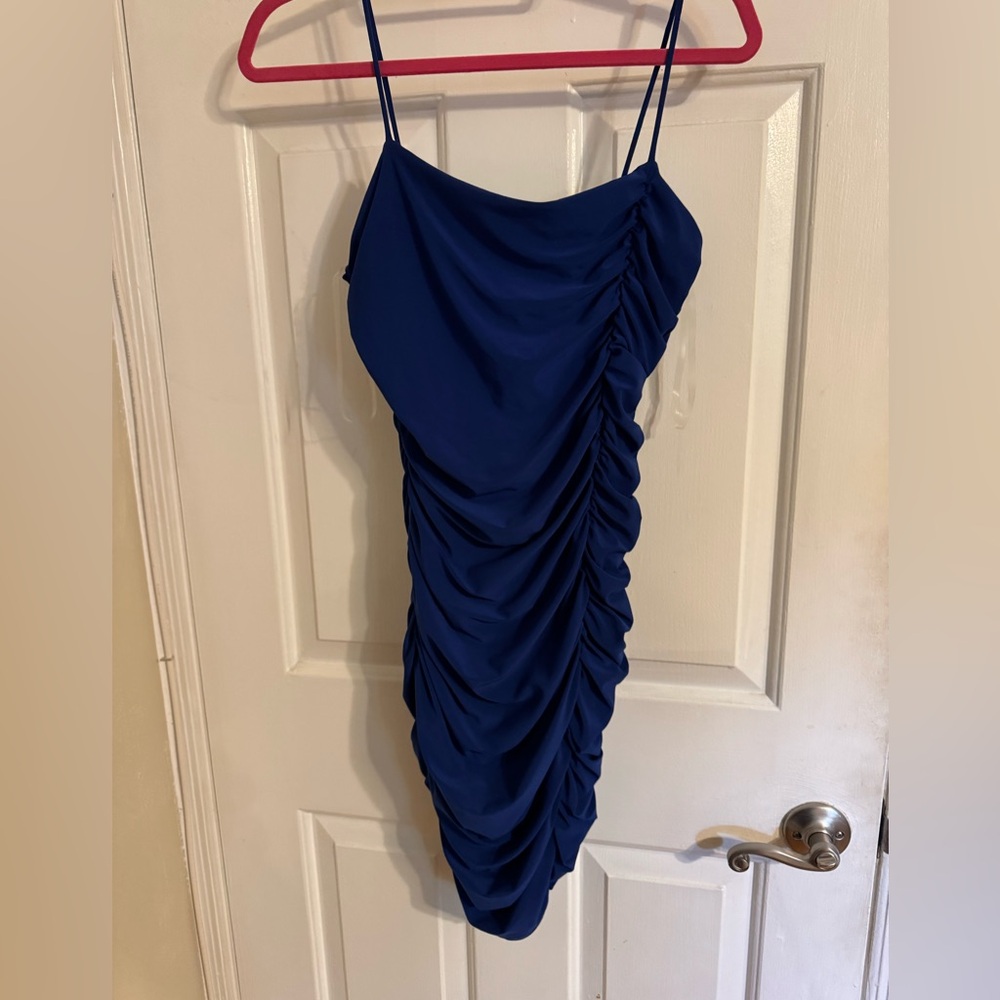 Windsor Blue Ruched Dress